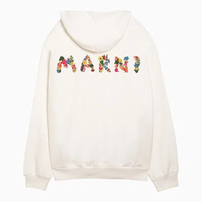 Marni Hoodie With Logo In White