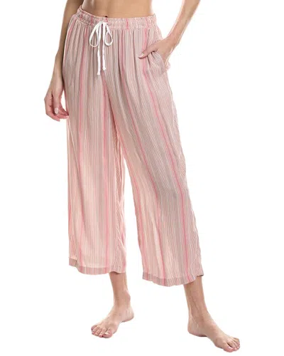 Donna Karan Sleepwear Sleep Crop Pant In Pink