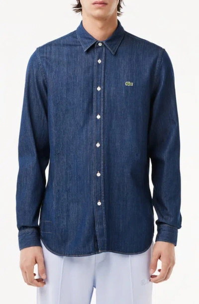 Lacoste Denim Long Sleeved Shirt Navy