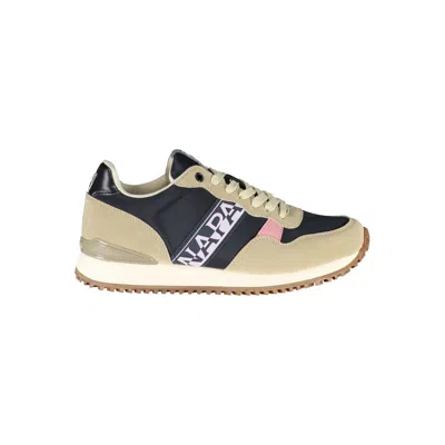 Napapijri Beige Lace-up Trainers With Contrasting Details In Multi