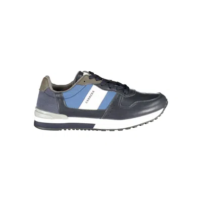 Carrera Blue Contrast Detail Sports Trainers In Black