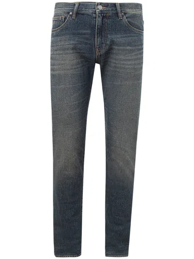 Armani Exchange Blue Five Pocket Jeans