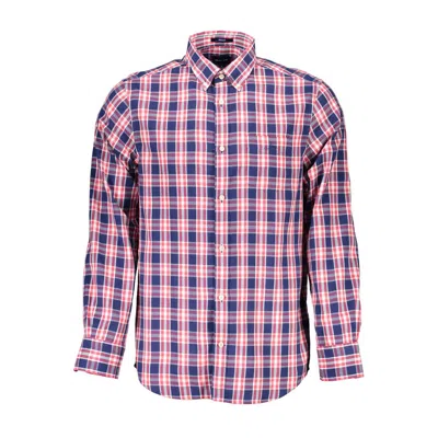 Gant Casual Blue Cotton Shirt With Button-down Collar In Pink