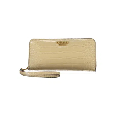 Guess Jeans Chic Beige Multi-compartment Wallet In Neutral