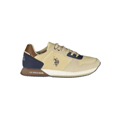 U.s. Polo Assn Chic Beige Sneakers With Sporty Contrast Details In Gold