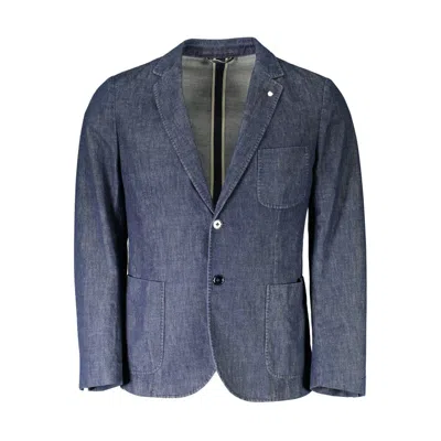 Gant Chic Blue Cotton Long Sleeve Jacket