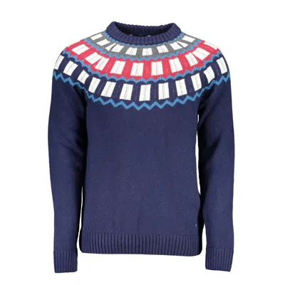 Gant Chic Crew Neck Jumper With Contrast Details In Blue