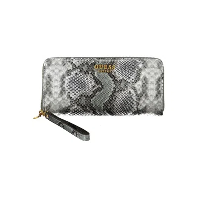 Guess Jeans Chic Green Multi-compartment Wallet In Gray