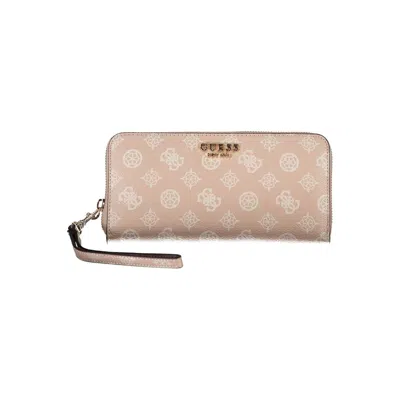 Guess Jeans Chic Pink Polyethylene Compact Wallet In Neutral