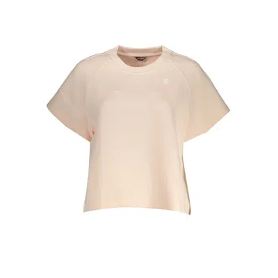 K-way Chic Pink Technical Tee With Stylish Applique In Neutral