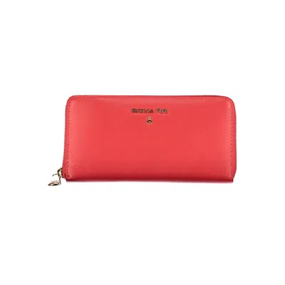 Patrizia Pepe Chic Pink Zip Wallet With Multiple Compartments In Red