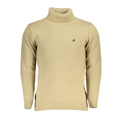 U.s. Grand Polo Chic Turtleneck Sweater With Embroidered Detail In Beige