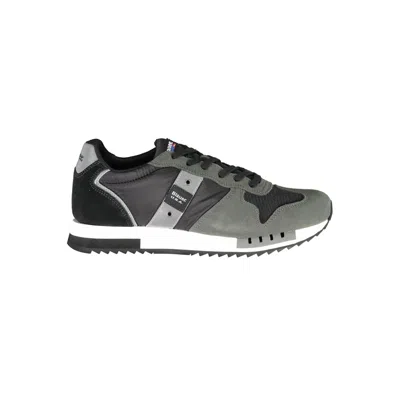 Blauer Classic Black Lace-up Sport Sneakers In Gray