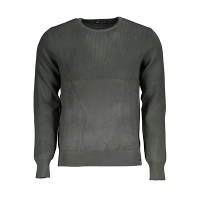 U.s. Grand Polo Classic Crew Neck Sweater With Contrast Details In Green