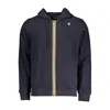 K-way Contrast Detail Hooded Cotton Sweater In Blue