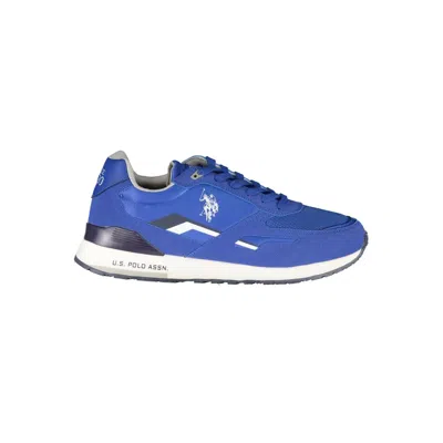 U.s. Polo Assn Dapper Laced Trainers With Contrast Details In Blue