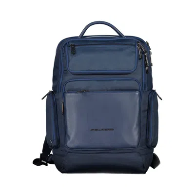 Piquadro Eco-conscious Dual Compartment Backpack In Blue