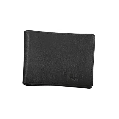 Blauer Elegant Black Leather Dual-compartment Wallet