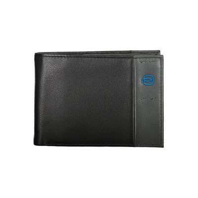 Piquadro Elegant Dual-fold Leather Wallet With Coin Purse In Multi