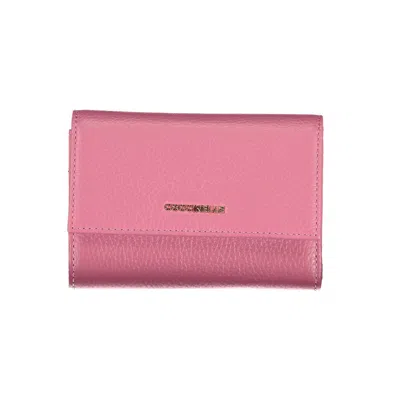 Coccinelle Elegant Pink Leather Wallet With Multiple Compartments