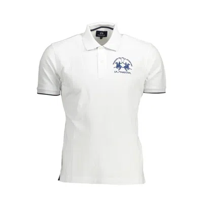 La Martina Elegant Short-sleeved White Polo For Men