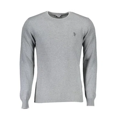 U.s. Polo Assn Elegant Slim Fit Crew Neck Sweater In Gray