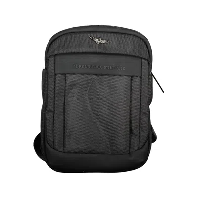 Aeronautica Militare Exclusive Black Shoulder Bag With Contrasting Details