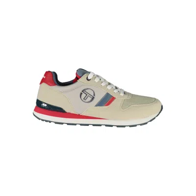 Sergio Tacchini Gray Embroidered Lace-up Sports Sneakers In Multi