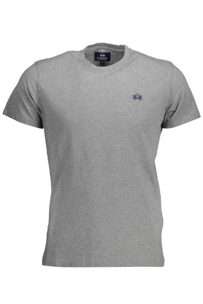 La Martina Gray Cotton T-shirt