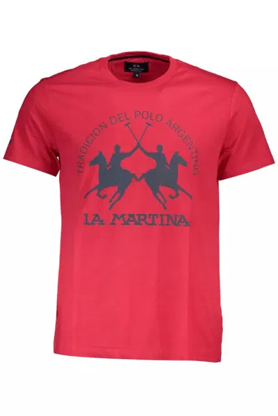 La Martina Pink Cotton T-shirt