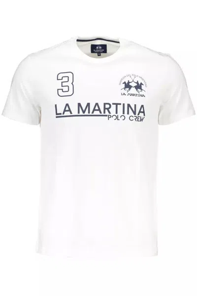 La Martina White Cotton T-shirt