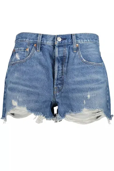 Levi's Chic Vintage 501 Denim Shorts With Worn Effect In Blue