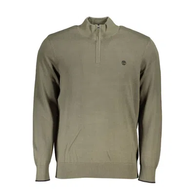 Timberland Organic Cotton Half Zip Sweater In Green