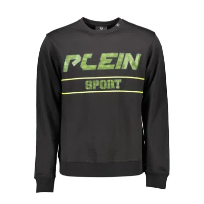 Plein Sport Sleek Long-sleeve Sweatshirt With Contrast Details In Black