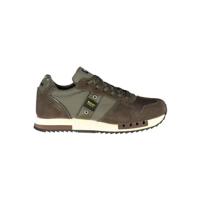 Blauer Refined Lace-up Sneakers With Contrast Details In Green
