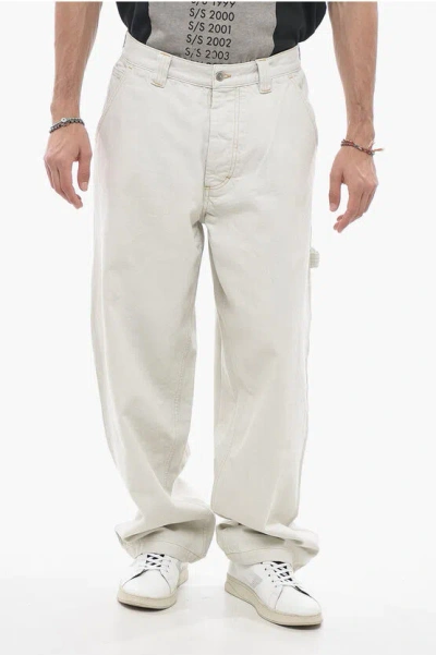 Maison Margiela Man Denim Pants Light Grey Size 26 Cotton