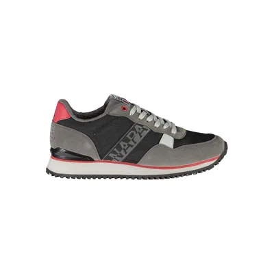 Napapijri Sleek Black Lace-up Sport Sneakers In Multi