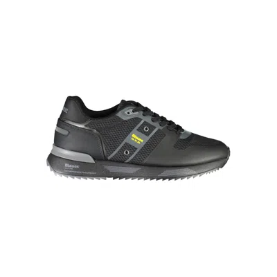 Blauer Sleek Black Trainers With Contrast Accents