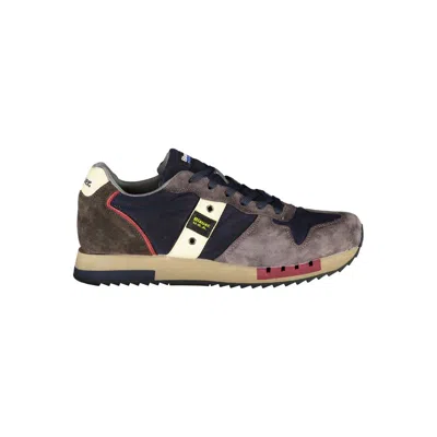 Blauer Sleek Blue Designer Trainers With Contrast Accents In Multi