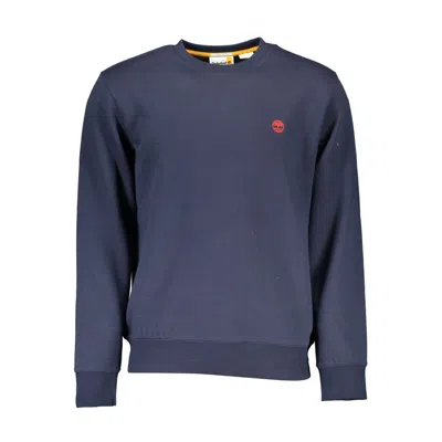 Timberland Sleek Blue Organic Cotton Crewneck Jumper