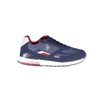 U.s. Polo Assn Sleek Blue Trainers With Dynamic Contrast Details