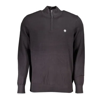 Timberland Sleek Organic Cotton Half-zip Sweater In Black