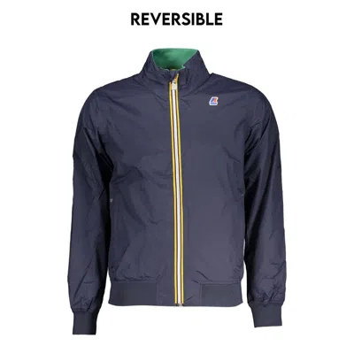K-way Sleek Waterproof Sports Jacket With Contrast Details In Blue