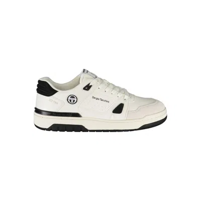 Sergio Tacchini Sleek White Lace-up Sneakers With Contrast Details