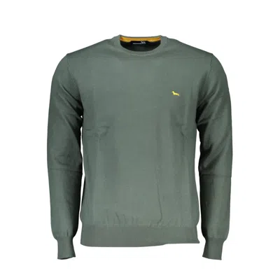 Harmont & Blaine Sophisticated Crew Neck Embroidered Sweater In Green
