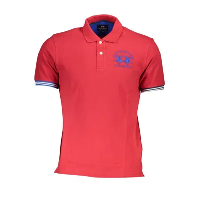 La Martina Sophisticated Short Sleeved Polo: Regal Touch In Pink