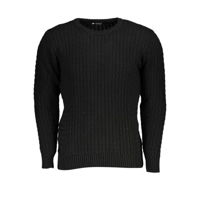 U.s. Grand Polo Twisted Crew Neck Classic Sweater In Black