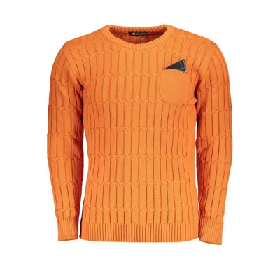 U.s. Grand Polo Twisted Crew Neck Orange Sweater