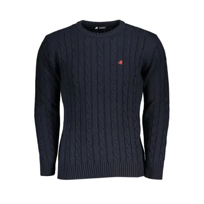 U.s. Grand Polo Twisted Crewneck Embroidered Sweater In Black