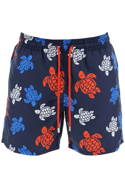 Vilebrequin Turtle-print Swim Shorts In Celeste